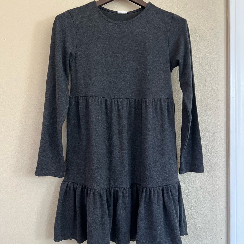 ZARA girl Ruffle long sleeve dress.New